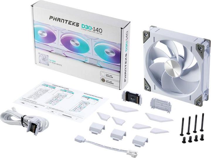 Actual product image Phanteks D30 Reverse Airflow D-RGB (140 mm, 1 x)