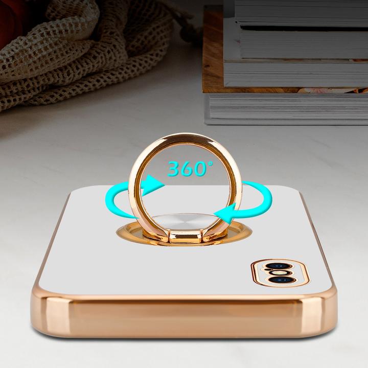 Actual product image Cadorabo Case for Apple iPhone XS MAX in TPU with camera protection and ring LM089 Style (Apple iPhone XS Max)