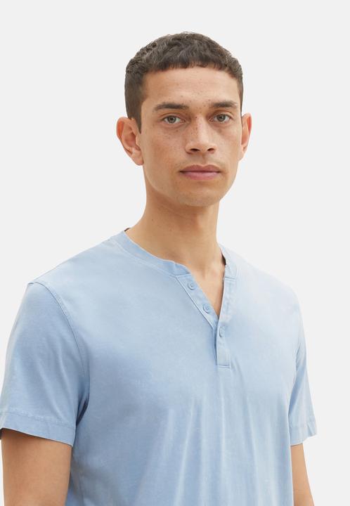 Actual product image Tom Tailor T-Shirt Kurzarmshirt mit Henley-Ausschnitt und ausgewaschener Optik (3XL)