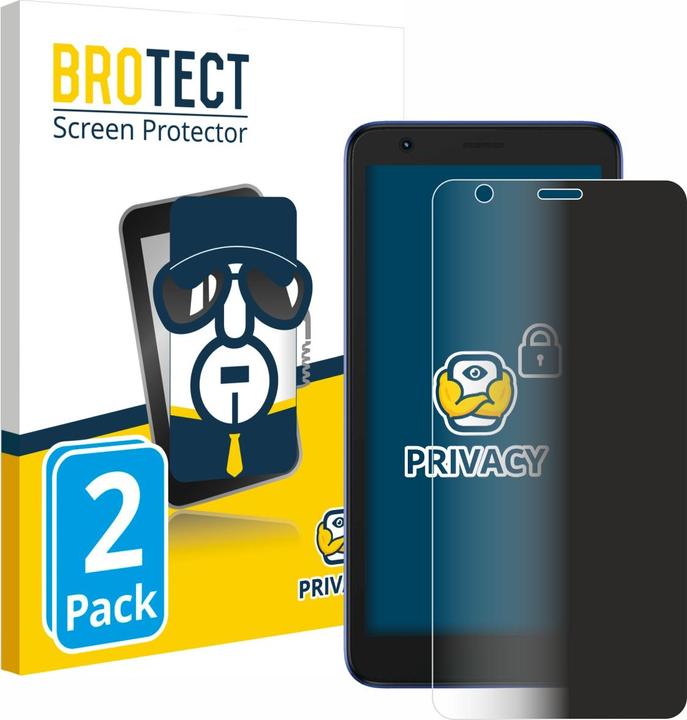 Productafbeelding BROTECT Sichtschutzfolie Anti-Spy Privacy Folie Blaulicht-Schutz (2 Stuk, ZTE Blade L9)