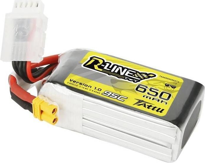 Image du produit Tattu Modèle de batterie (LiPo) 14,8 V 650 mAh Nombre d'éléments : 4 95 C Softcase XT30 (14.80 V, 650 mAh)