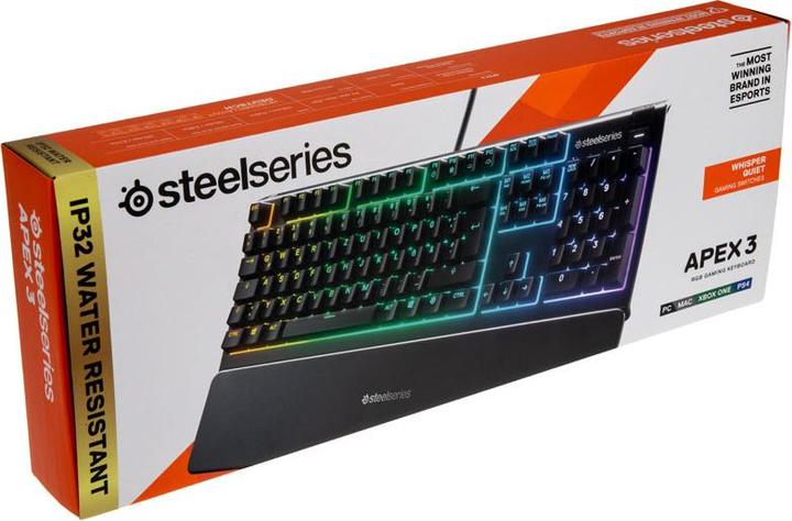 Actual product image SteelSeries Apex 3 (DE, Cable)