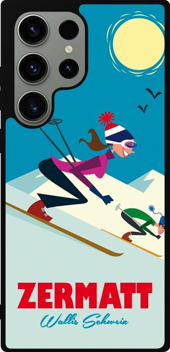 Actual product image PhoneLook Cover silicone black Zermatt Ski Downhill (Samsung Galaxy S23 Ultra)