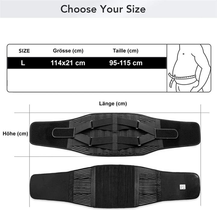 Image du produit Cbx Rückenstütze, Rückenbandage, Lendengürtel mit Stützeffekt (L)