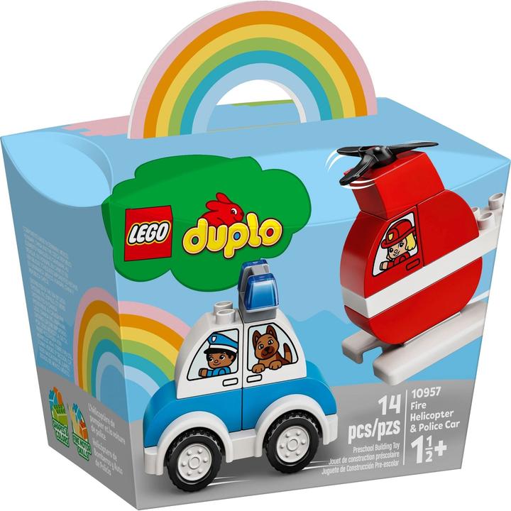 Produktbild LEGO Mein erster Feuerwehrhubschrauber und mein erstes Polizeiaut (10957)