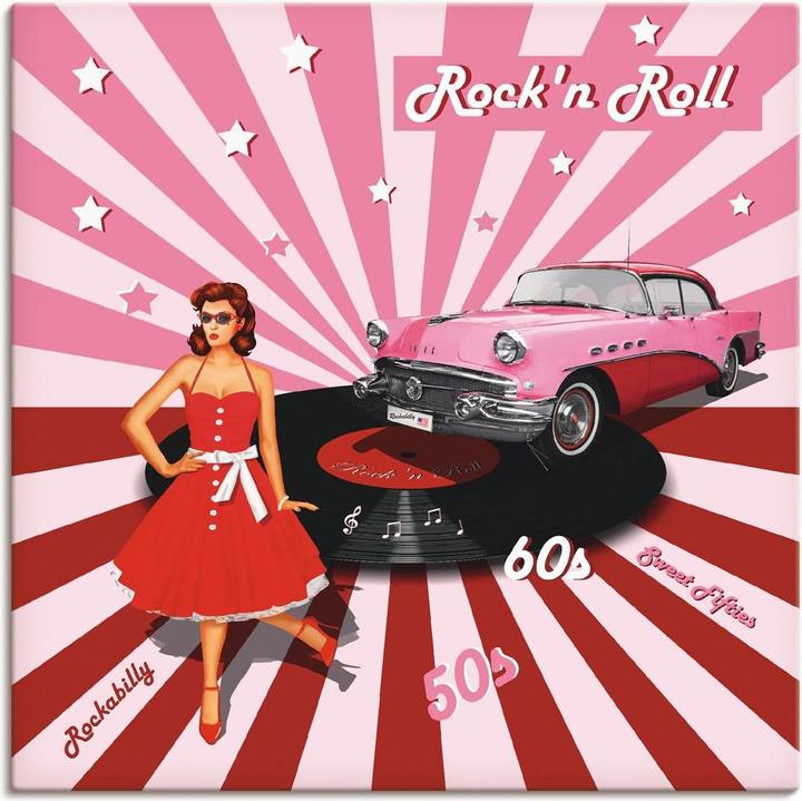 Image du produit Artland Tableau toile sur châssis Rock'n Roll les années 50 T6HI (40x40 cm)