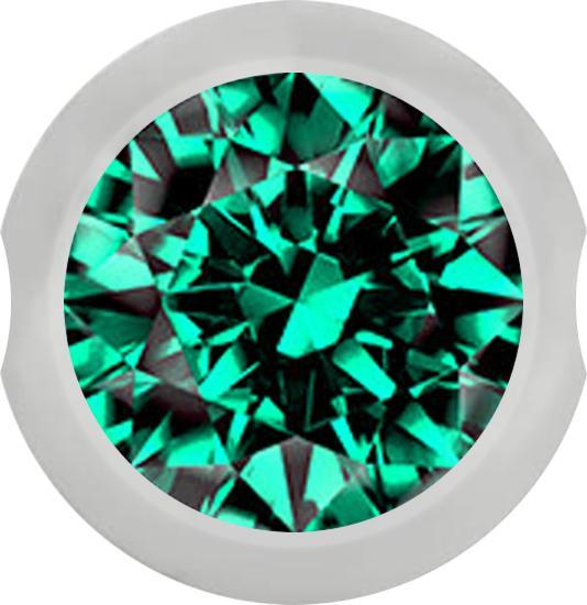 Immagine prodotto Star Piercing Chiusura a sfera in argento con cristallo turchese (Acciaio chirurgico 316L, senza ottone)