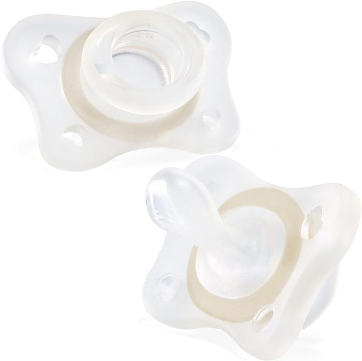 Produktbild Chicco Physiologischer Beruhigungssauger PHYSIO FORMA SOFT Silikon GLOWING mini 2-6m (2 x, bis 6 Monate)