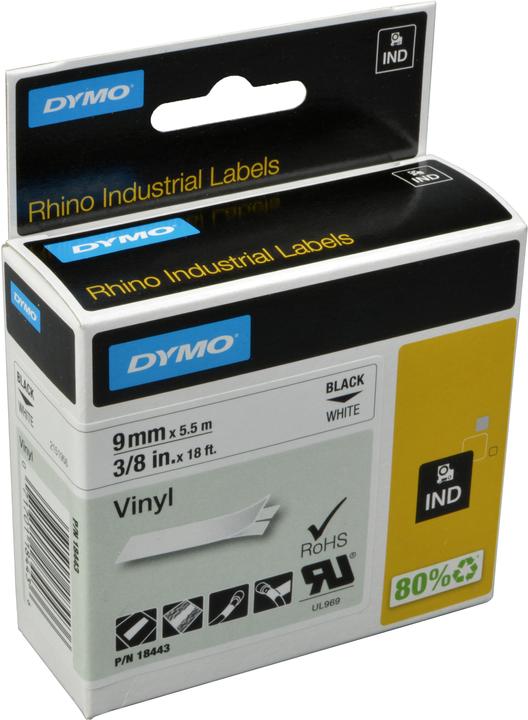 Produktbild Dymo Rhino Vinylband, 18443, weiss (0.90 cm, Weiss)