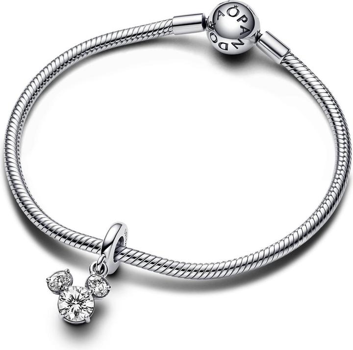 Actual product image Pandora Disney Mickey Mouse Sparkling Head Silhouette Charm (Silver 925)