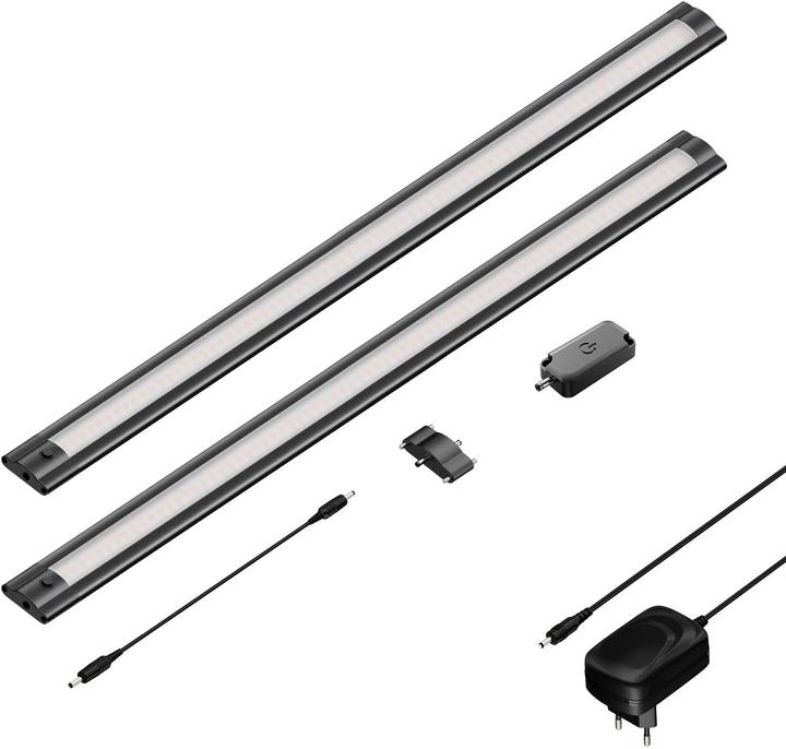 Produktbild Ledscom.de 2er Set LED Unterbauleuchten mit Touch-Dimmer (655 lm)