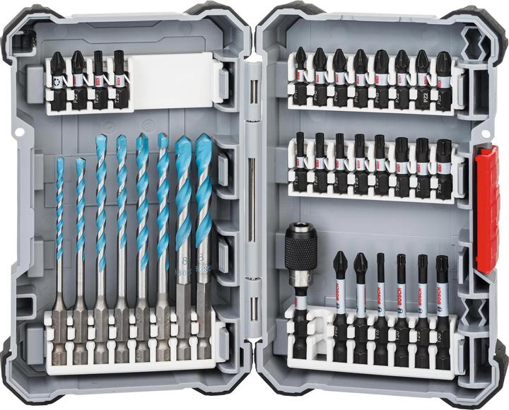 Bosch Professional Zubehör Impact Control MultiConstruction und Schrauberbit-Set, 35-tlg. (Innensechsrund TX M20, Innensechsrund TX M30, Innensechsrund TX M15, Innensechsrund TX M25, Innensechsrund TX M40, Kreuz Phillips PH M1, Kreuz Phillips PH M2, Kreuz Pozidriv PZ M2, Kreuz Phillips PH M3, Kreuz Pozidriv PZ M3)