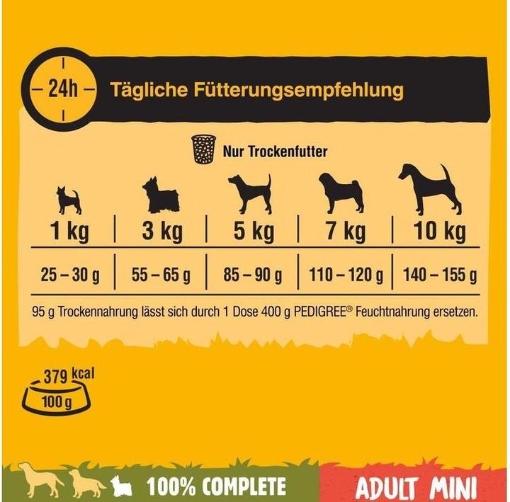 Actual product image Pedigree Dry with poultry & vegetables (Adult, 6 pcs., 2000 g)