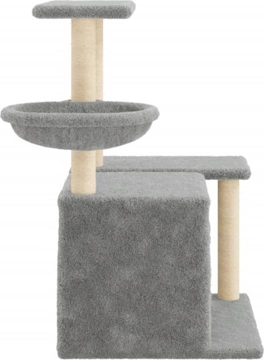 Produktbild VidaXL Kratzbaum mit Sisal-Kratzsäulen Hellgrau 83 cm,Farbe (83 cm, Hellgrau)