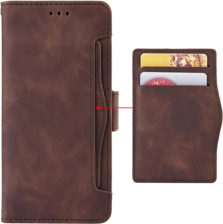 Immagine prodotto Cover-Discount iPhone 15 - Custodia con molti scomparti per carte di credito marrone (Apple iPhone 15)