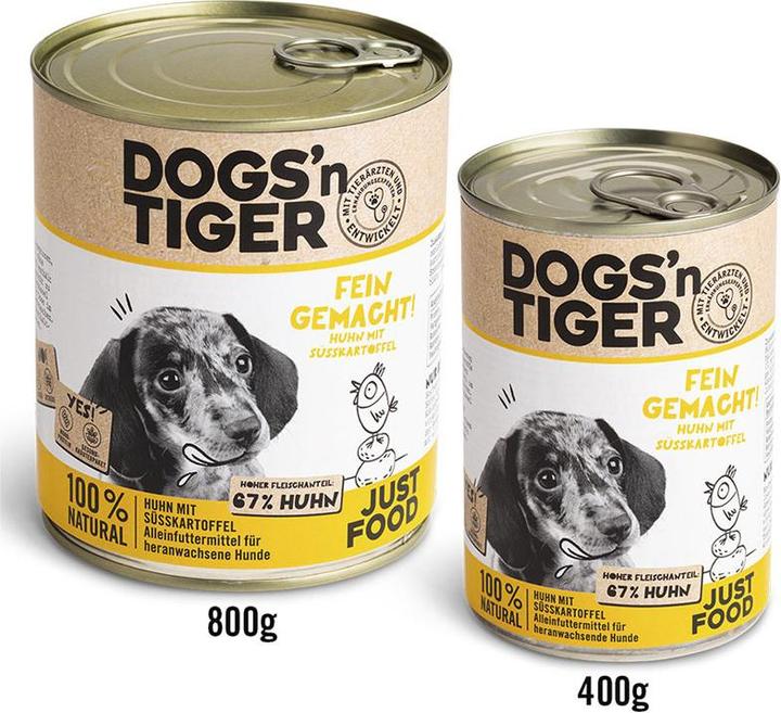 Produktbild Dogs'n Tiger Nassfutter Fein gemacht 400g (Welpe + Kitten, 1 Stk., 400 g)