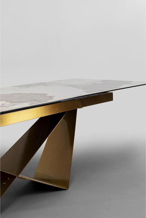 Image du produit Kare Design Table à rallonges Connesso Brass 200(+60)x100cm
