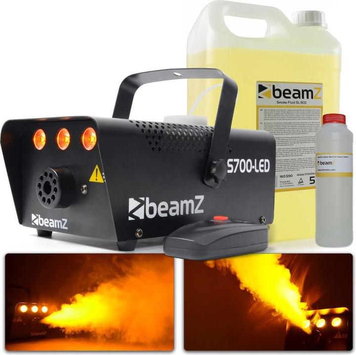 BeamZ S700LED Smoke Machine with flame effect - incl. Liquid