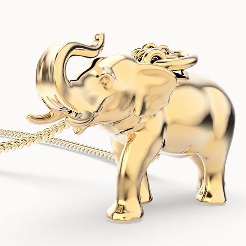 Immagine prodotto MTM Collana Elefante (Oro 18 carati, Ottone, 43 cm)