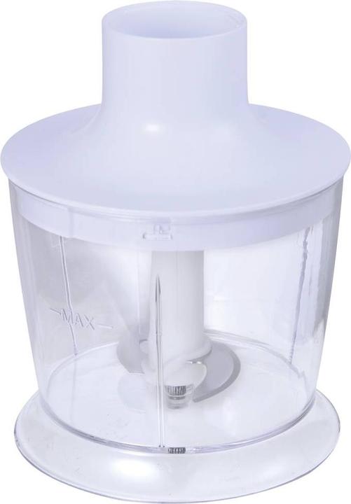 Actual product image Bergner Hand blender 800W with measuring jug, with chopper attachment White, wood