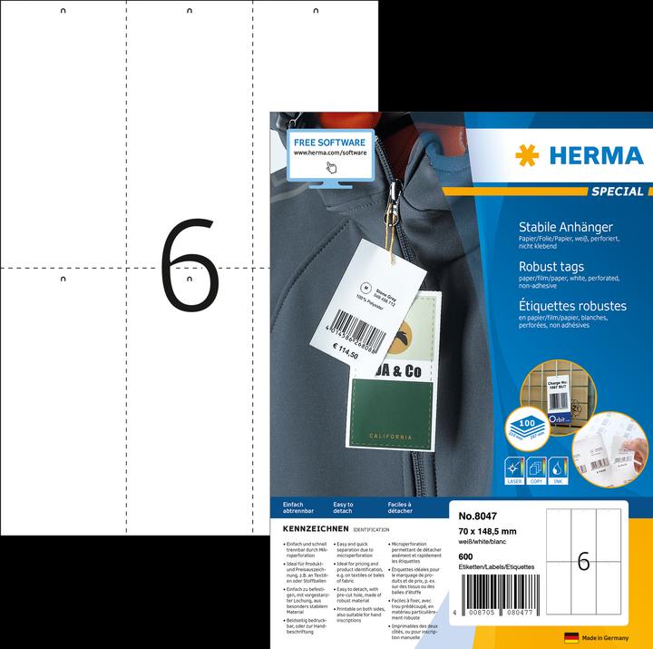 Produktbild HERMA Anhänge-Etiketten A4