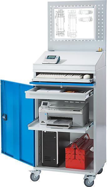 Produktbild eurokraft pro Computer-Arbeitsstation, Stahlblech