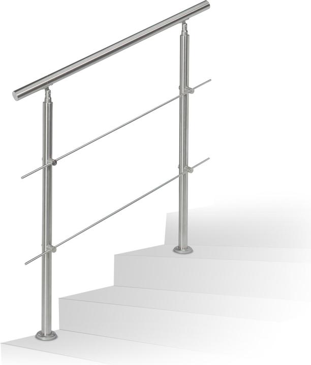 Relaxdays Treppengeländer 1,5m (Edelstahl)