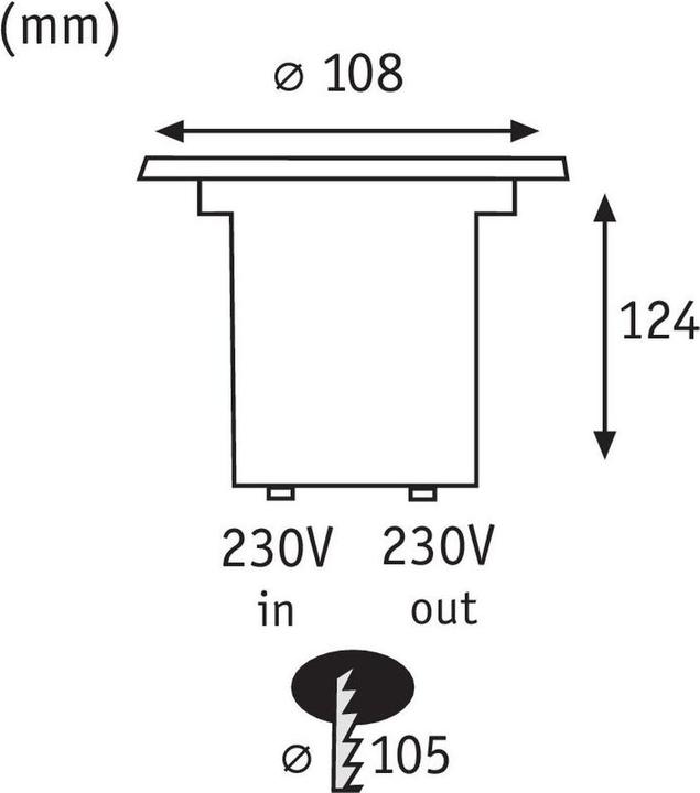 Produktbild Paulmann Einbauleuchte Floor (230 lm, GU10, IP67)