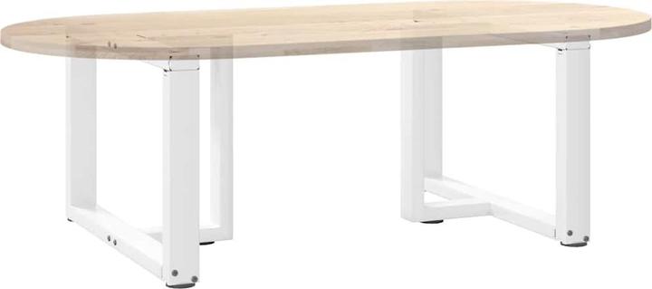Produktbild VidaXL Couchtischbeine T-Form 2 Stk. Weiss 70x25x(42-43) cm Stahl Tischbein
