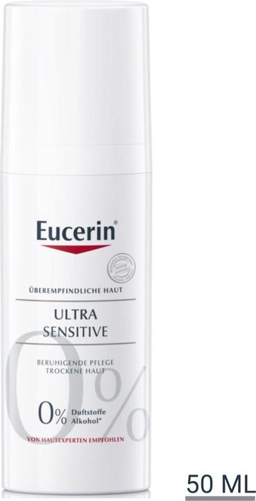 Produktbild Eucerin Ultra Sensitive Beruhigende Pflege für trockene Haut (50 ml, Tagescreme)
