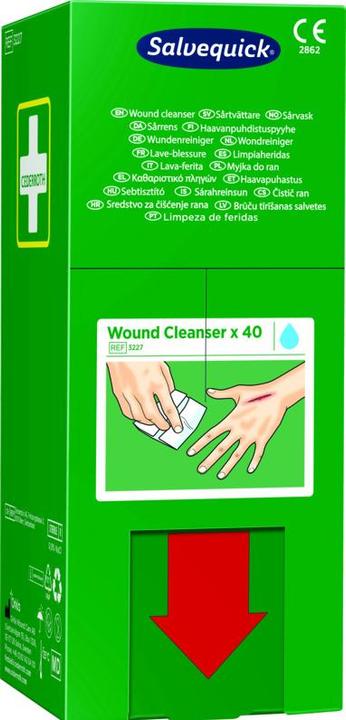 Actual product image Salvequick Wound cleanser sterile physiological saline solution (40 x)