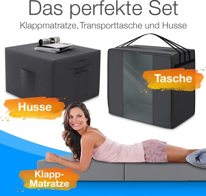 Immagine prodotto Bestschlaf Klappmatratze inkl. Husse & Transporttasche (90 x 200 cm, Nucleo di schiuma)
