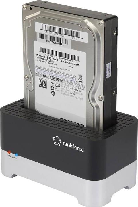 Produktbild Renkforce RF-DOCKING-01 USB 3.2 Gen 1 (USB 3.0) SATA Festplatten-Dockingstation (USB-A, 1 Ports)