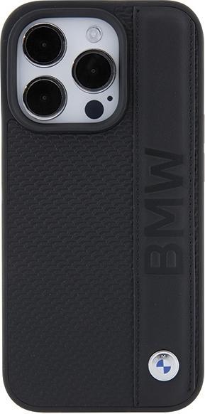 Produktbild BMW BMHCP15L22RDPK iPhone 15 Pro 6.1" czarny/black hardcase Leather Textured & Stripe (Apple iPhone 15 Pro)