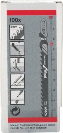 Image du produit Bosch Professional Zubehör Lame de scie sauteuse PRO Wood precise T144DP, 100 mm, 100 pcs.