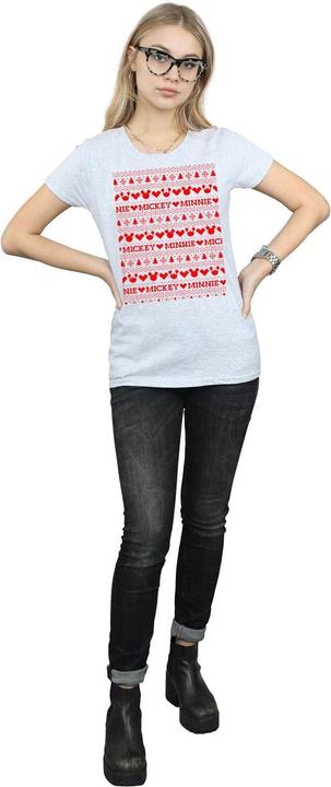 Produktbild Disney Mickey And Minnie Christmas Fair Isle TShirt (M)