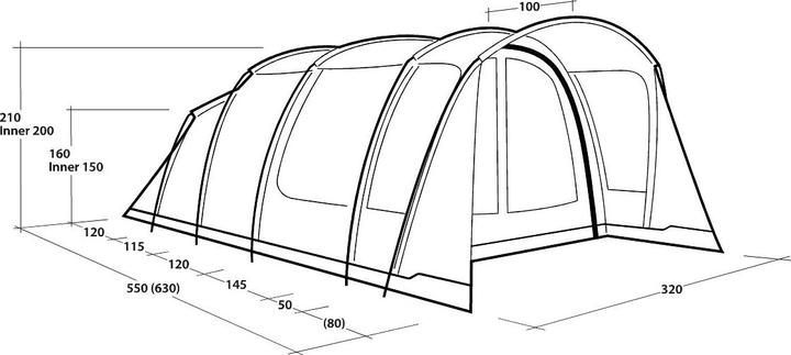 Actual product image Outwell Greenwood 5 (Tunnel tent, 24.30 kg, 5 persons)