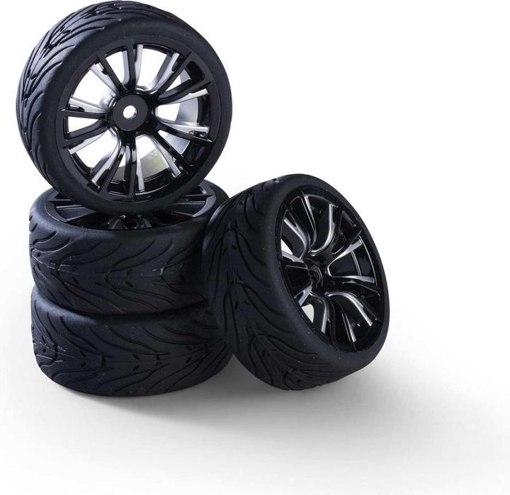 Actual product image Carson 1:10 Wheel set M-Design (4) silver/black.