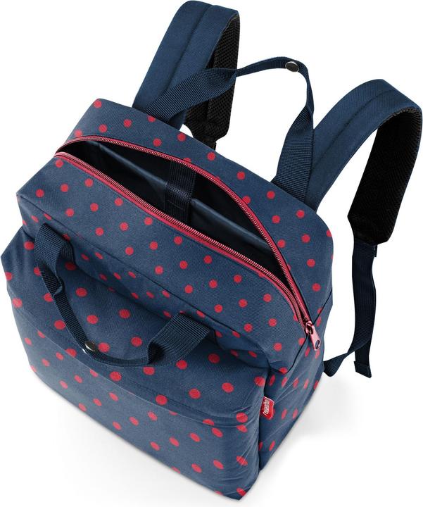 Actual product image reisenthel Backpack Allday M Mixed Dots Dark Blue/Red (15 l)