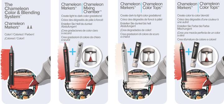 Immagine prodotto Chameleon Matite per acquerello Brushpen Colore e miscelazione (Talpa, Blu chiaro, Verde oliva, Verde scuro, Marrone scuro, Rosso, Grigio scuro, Grigio, 6.60 x)