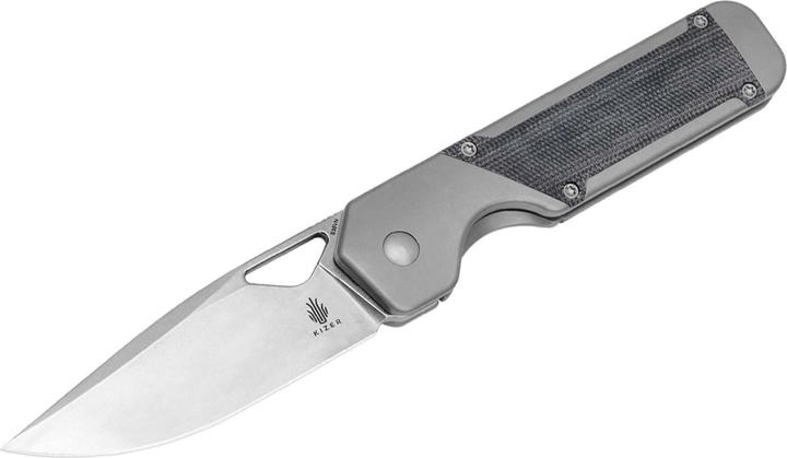 Immagine prodotto Kizer Militaw Titanium Micarta Grigio (8.50 cm)
