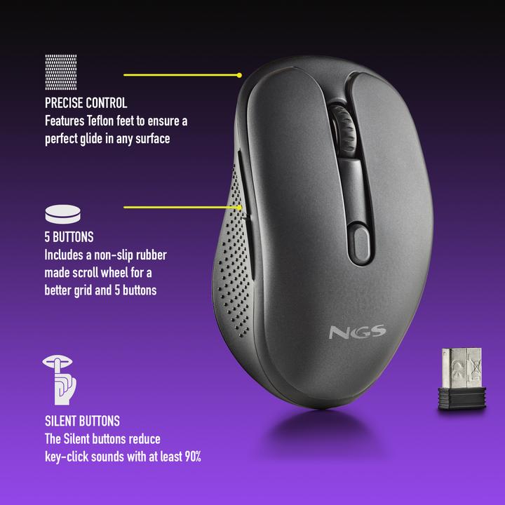 Actual product image NGS Evo rust black (Wireless)