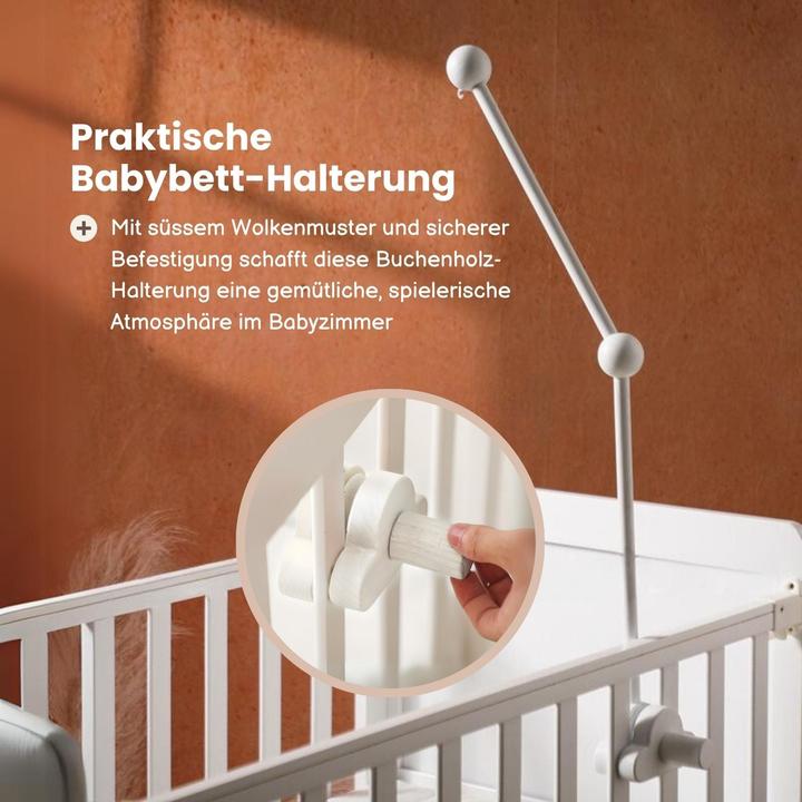 Immagine prodotto Hermex Mobile Halterung Babybett Wolken Glockenhalter Spieluhr Arm