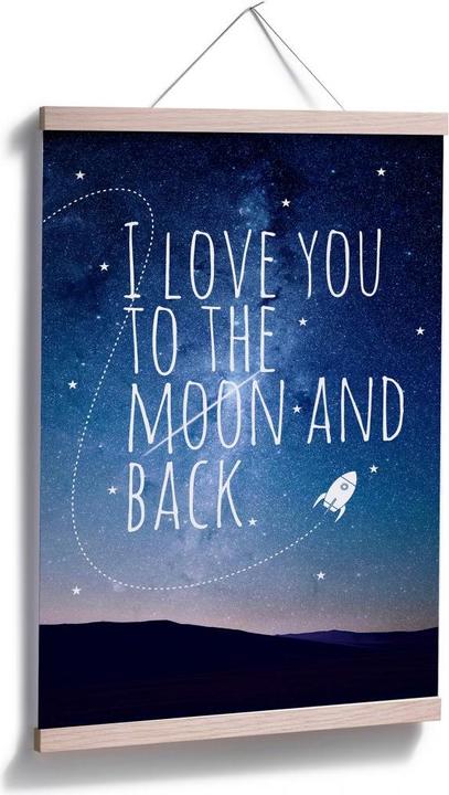 Produktbild Trenddeko I love you to the Moon and back (70 x 100 cm)