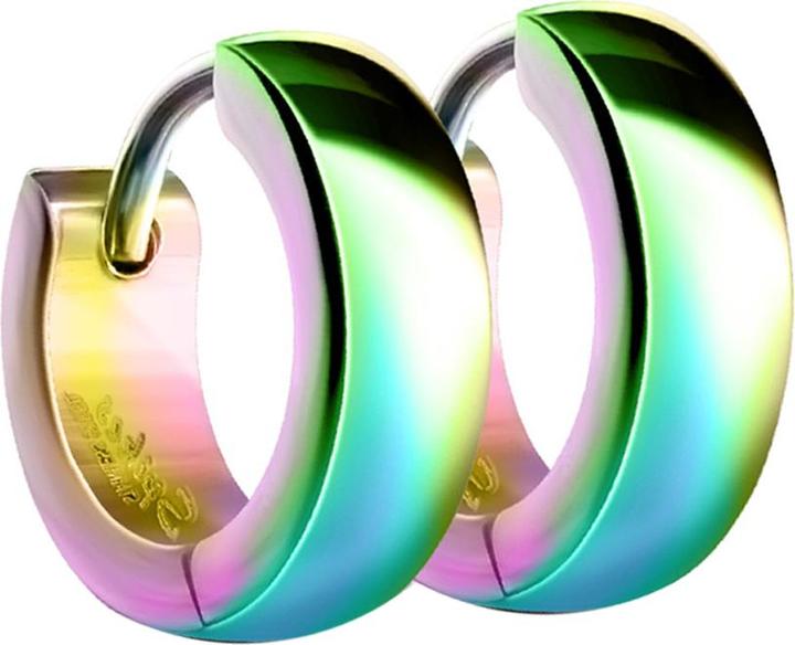Produktbild Star Piercing Ohrring zum Klappen abgerundet farbig (Chirurgenstahl 316L, ohne Messing)