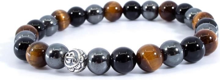 Actual product image Balibay Preko (20.50 cm, Tiger's eye, 925 Sterling silver, Onyx, Hematite, Gemstone)