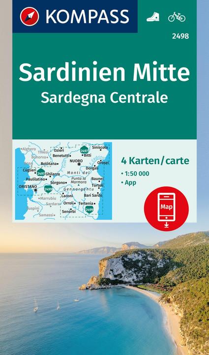 Produktbild Wanderkarten-Set 2498 Sardinien Mitte / Sardegna Centrale (4 Karten) 1:50.000
