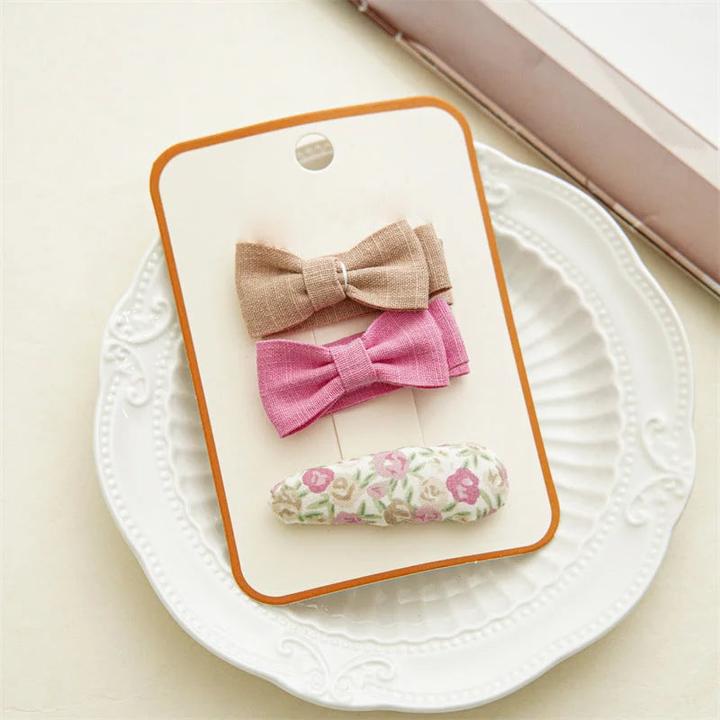 Activity Board Adorable Floral Bow Hair Clips - Perfekte Kopfbedeckung Zubehör (3 Stk.)