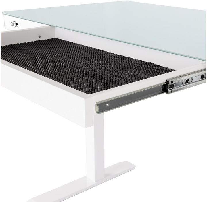Produktbild Seville Classics Stehtisch Airlift 1.2 x 0.6 m, Weiss, Tiefe