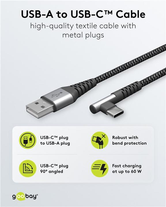 Image du produit Goobay USB C – USB A (2 m, USB 2.0)